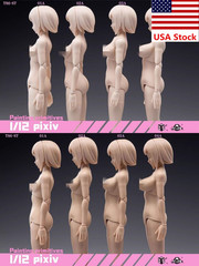 86TOYS T86-ST02-A 1/12 Female Pale Mid Bust Flexible Body 6″Action Figure Dolls