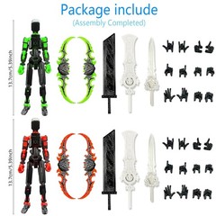 3D Printed Movable Multi-Jointed Action Figure Collectible Set New 3D Printed