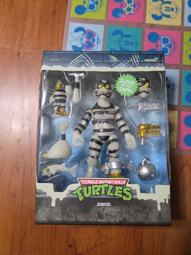 Super7 Ultimates SCRATCH Teenage Mutant Ninja Turtles Glow In The Dark NIB (V)