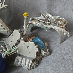 Lot 2001 Marvel Legends Toy Biz Wall Mount Stands Spiderman XMen Rhino Diorama