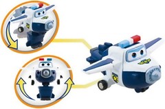 5″ Super Wings Paul Toy – Airplane to Robot Action Figure, No Batteries Required