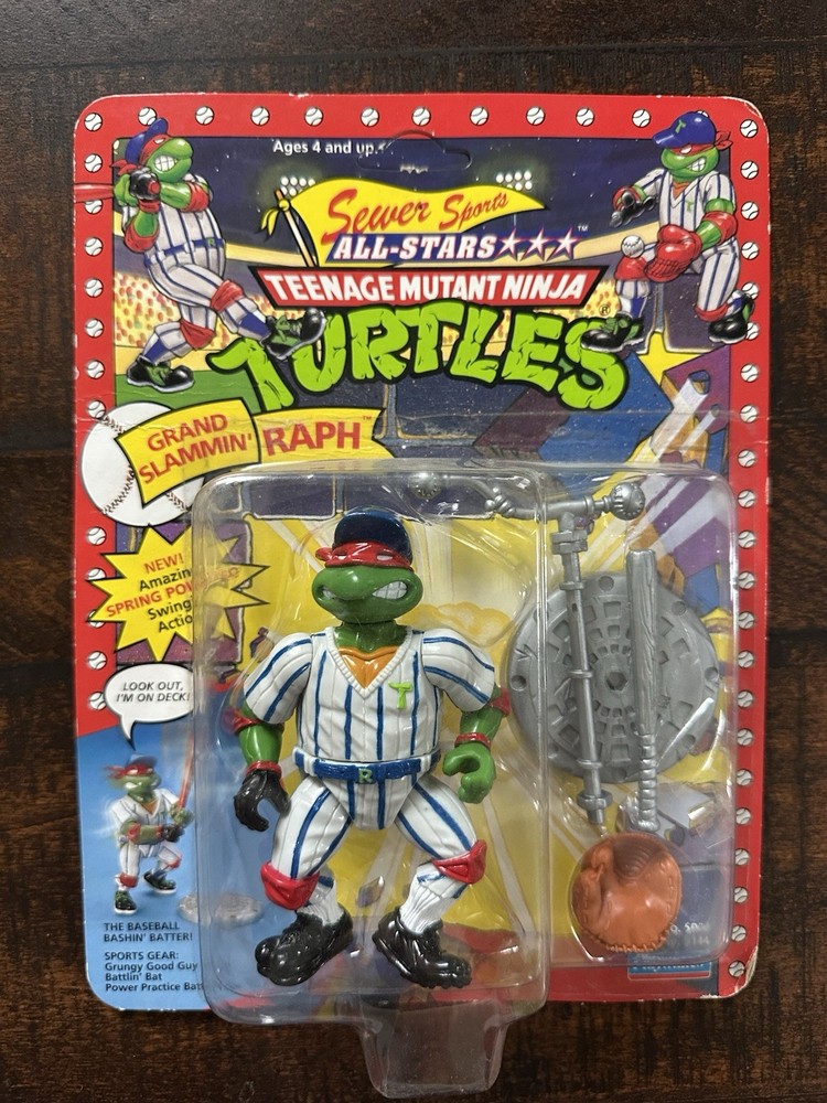 1991 Grand Slammin’ Raph Baseball TMNT Teenage Mutant Ninja Turtles Playmates