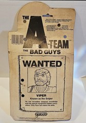 VINTAGE 1983 GALOOB A-TEAM VIPER BAD GUYS ACTION FIGURE NEW ON CARD – WEAR