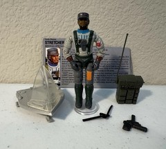 GI Joe 1990 Stretcher Medical Specialist Action Figure File Card Almost Complete