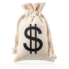 24 Pack Dollar Sign Drawstring Bag for Halloween Party Favors Cowboy Cosplay