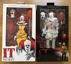 NECA Reel Toys IT Pennywise Lot of 8″ figures – It the Movie 1990 and It 2017