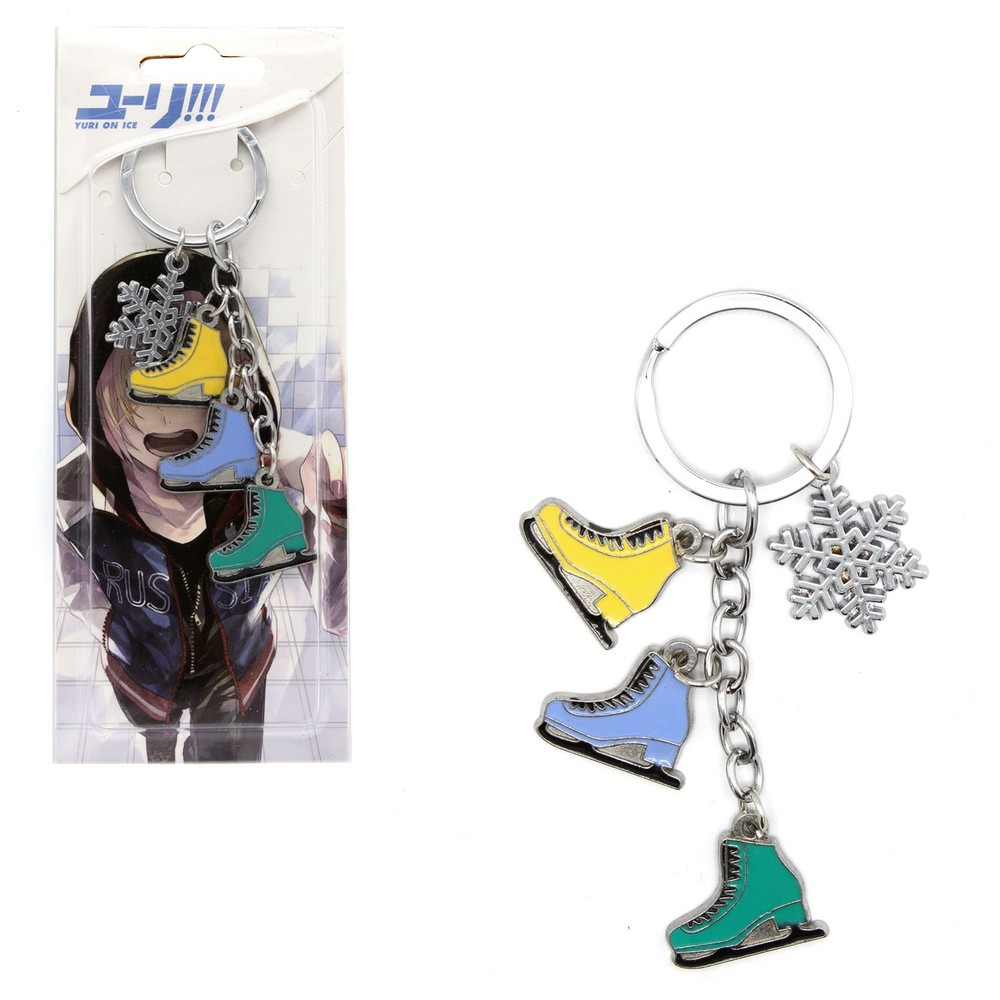 SKATE SHOES Yuri on Ice 1 in. 4 Pcs. Key Chain Set (Anime KeyChain Charm)
