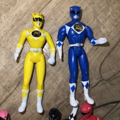 Power Rangers 4” Figures 1995 Saban Lot Of 5 Black Pink Blue Yellow Red