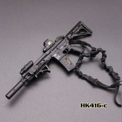 1/6 Scale Gun Model Toys HK416 M4 Assault Rifle Weapon 12 Inch Soldier Figure