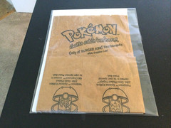 Pokemon Vintage 1999 Burger King Paper Kids Meal Bag Nidoking