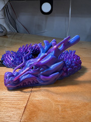 Articulated Crystal Dragon 3D Printed Flexi Fidget Toy Desk Decor Galaxy Gift