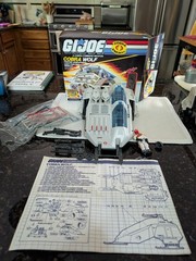 GI Joe 1987 Cobra Wolf 100% Complete With Box Driver Blueprints Minty Condition