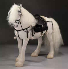 Mrz 1/6 Shire Horse Model Simulation Animal Steed Ornament Toys NEW Gifts