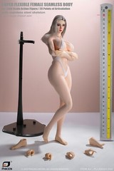 1/6 Wheat Skin Female Nude Model with Large Breasts, Seamless Body