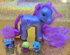 My Little Pony Petal Blossom G3 Super Long Pink Tinsel Hair VTG 2002 Hasbro