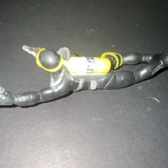 Black, Yellow & Gray Plastic Action Figure Toy – Diver Character Figure