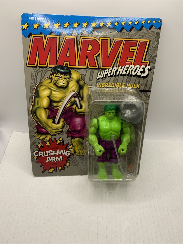 Marvel Super Heroes Incredible Hulk Action Figure 1990 Toy Biz Crushing Arm New