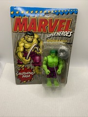 Marvel Super Heroes Incredible Hulk Action Figure 1990 Toy Biz Crushing Arm New