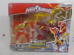 N A415 Power Rangers Dino Charge Mixx n Morph Red Ranger & T-Rex Zord Action Fig