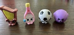 Shopkins 24 Pc Lot Some Rare Sports Musical Instruments Household Items Shoes