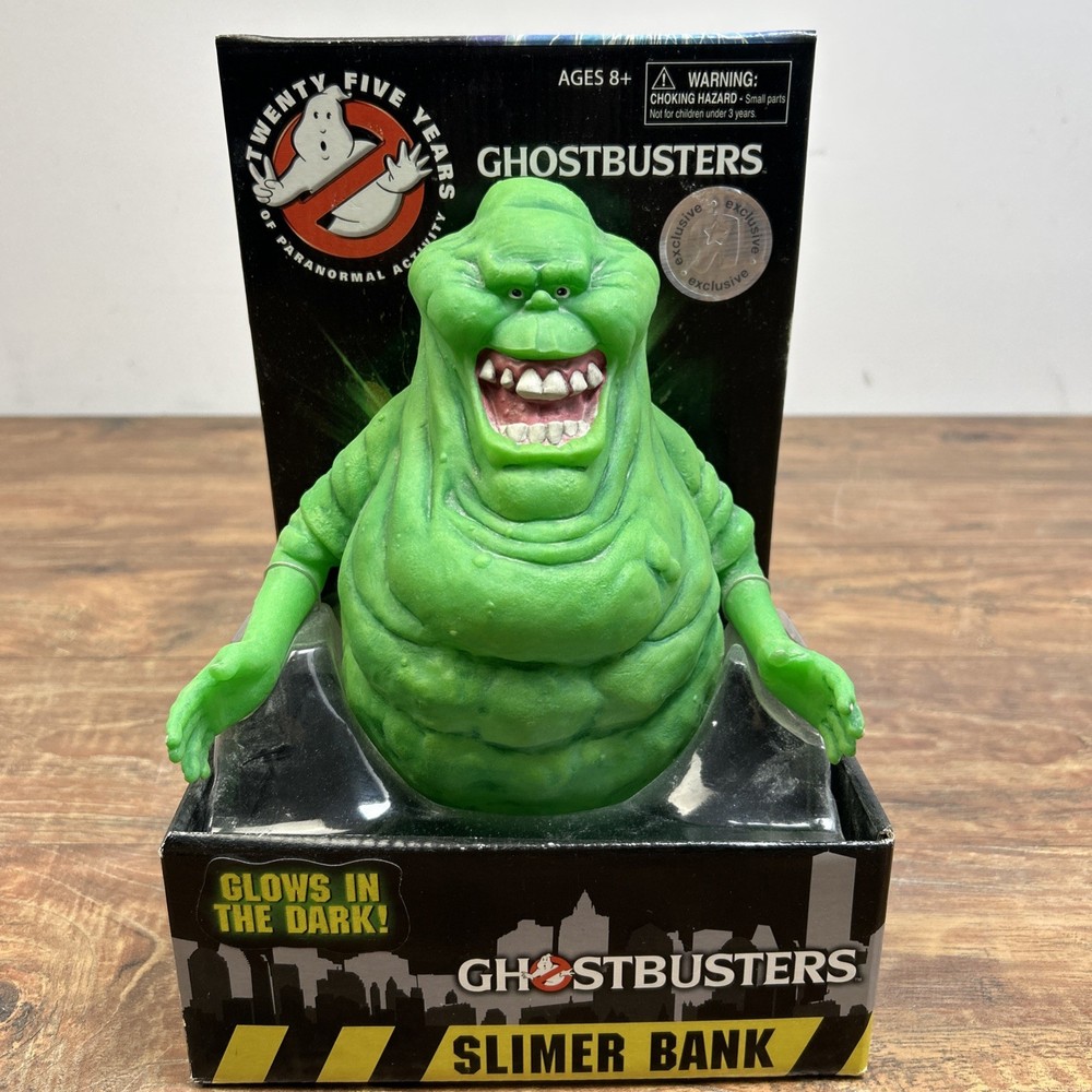Ghostbusters Slimer Glow In The Dark Coin Bank Diamond Select Exclusive NEW 2009