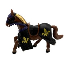 Simba Medieval Kingdoms Jousting Knight Horse Figure Red/Silver & Black/Purple