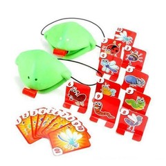 Frog Mask Wagging Tongue Lick Cards Board Games for Children Family Party