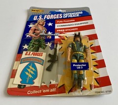 VINTAGE 1986 Remco US Forces Defenders of Peace – Protector US 3 GI Joe NEW MOC