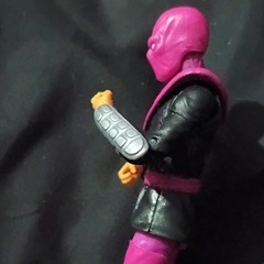 Masked Ninja Action Figure, Purple Black Gray Orange Plastic