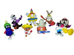 VTG 1994 Warner Bros Looney Tunes Rock Band PVC Figure Lot Pepsi Promo Lot of 8