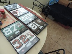 2002 NFL PLAYOFF ABSOLUTE PLAQUES, PERSONALLY AUTOGRAPHED BY PLAYER, LIMITED ED.