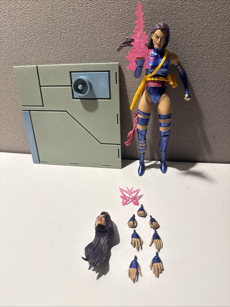 MARVEL DIAMOND SELECT 7″ PSYLOCKE X-MEN ACTION FIGURE DANGER ROOM ACCESSORIES