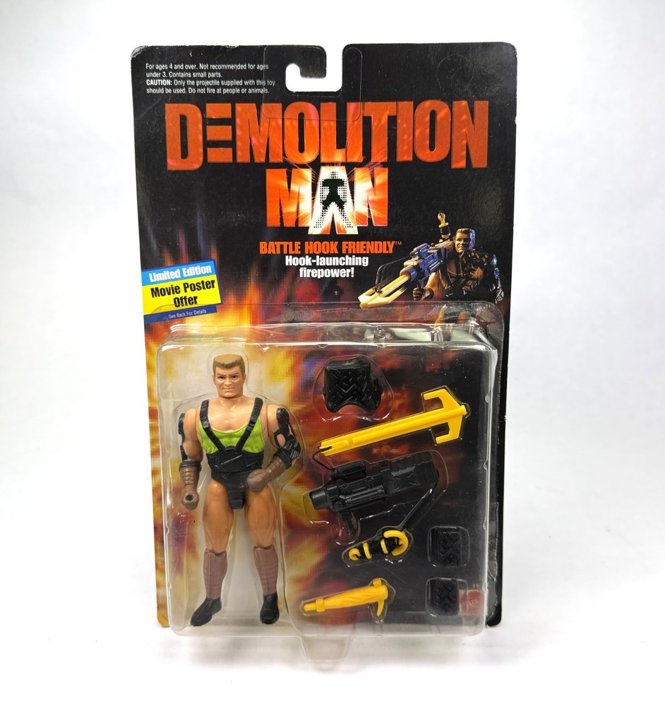 Battle Hook Friendly Vintage Demolition Man Movie Figure New 1993 Mattel