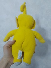 Tellytubbies Laa-Laa Golden Bear 1996 Play Learn W/ Sleepy Time Eyes vintage TOY
