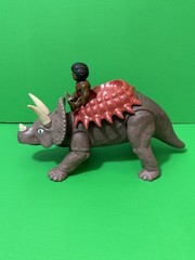 Triceratops & Brin Vintage Definitely Dinosaurs Complete Set 1987 Playskool