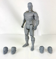 Power Stars 5” Retro-Feel Blank Action Figures – Customizable Hero Template