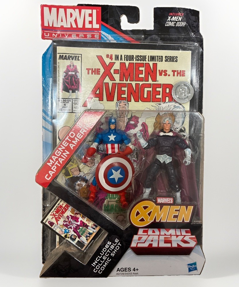 MARVEL UNIVERSE X-MEN MAGNETO & CAPTAIN AMERICA COMIC PACK 2012
