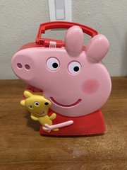 2003 Peppa Pig Figure Lot House Carry Case 75+ Figures 5 Cars Furniture Bundle