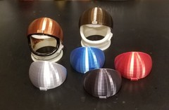 Custom 3D printed GI Joe Space Astronaut Helmet visor in multiple colors