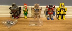 Kidrobot Transformers vs GI Joe Mini Series figures 5 PC lot Optimus, Megatron