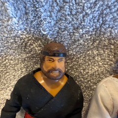 Vintage 1980s American Ninja Action Figure Set Black and White Gi 6 Inch Toy