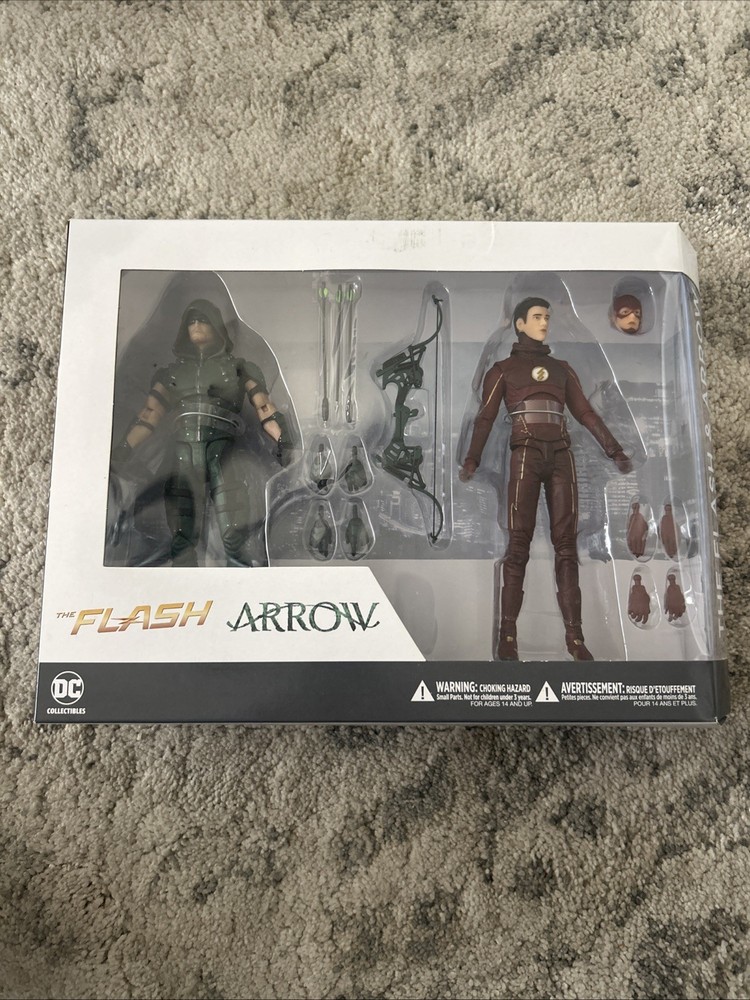 THE FLASH & ARROW ACTION FIGURE 2 PACK NEW DC COLLECTIBLES TV SHOW GREEN *Qty*