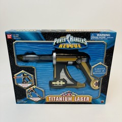 Vintage Bandai Power Rangers Lightspeed Rescue Titanium Laser In Box Working