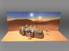Oversize Dune Sea Backdrop Star Wars TVC Black Series Hasbro Kenner
