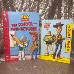 Disney Pixar Toy Story Bundle Woody Buzz Bullseye Books Lunch Bag & Toy Figures
