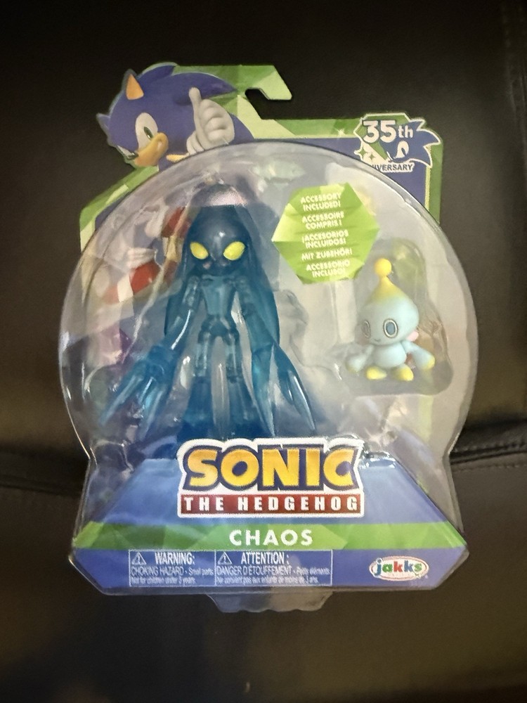 Jakks 35th Anniversary Sonic The Hedgehog CHAOS w CHAO 4″ Figure NEW 2026
