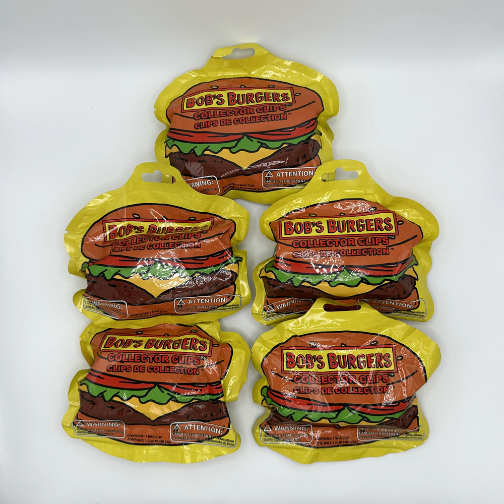 Bob’s Burgers Clips! Collect All 10 – Mystery Lot Of 5! Factory Sealed