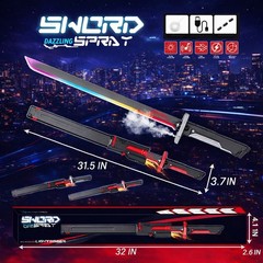 Anime Cosplay Prop Cyberpunk Lightsaber Neon Spark Blade w/ Sound & Fog