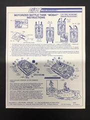 Vintage GI Joe Mobat Tank Vehicle 1982 Steeler Figure Complete w Manual, Card!