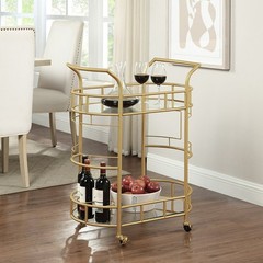 Fitzgerald Gold Metal Bar Cart